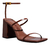 Santa Lolla Sandália Couro Marrom Dark Salto Alto Grosso - comprar online