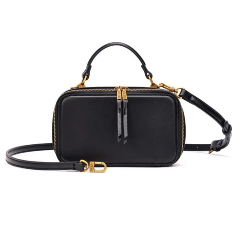 Bolsa Pequena Soft Preta Alça Dupla -Santa Lolla