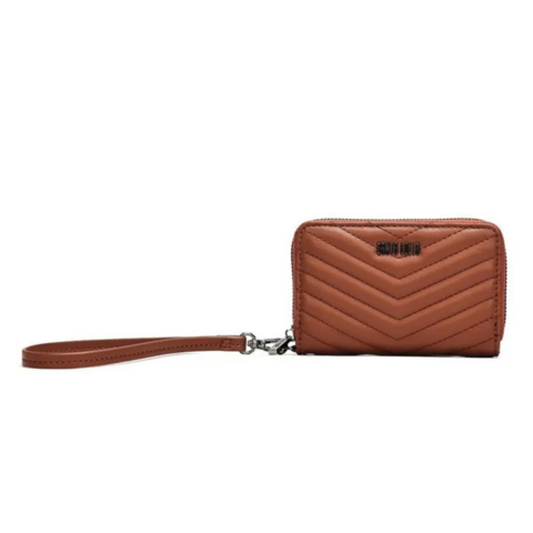 Carteira Soft Marrom Matelassê Alça De Mão - Santa Lolla