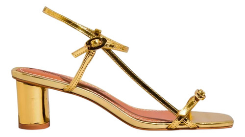 Sandália Specchio Metalizado Dourado - Santa Lolla