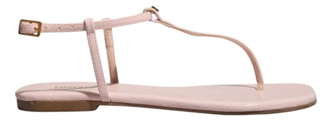 Rasteira Verniz Bico Quadrado Rosa - Degalls