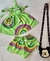 conjunto Amarrar arco-íris verde pistache