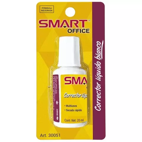 Corrector Líquido Blanco 20 ml Blíster Smart
