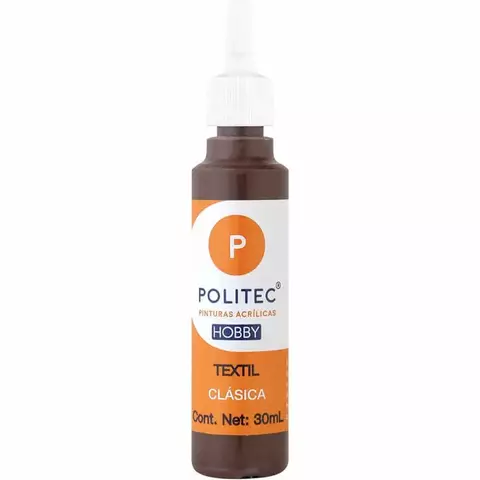 Pintura Textil Bote con 30 ml Café Policraft