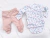 Rosas -Batita Body y Medio Osito