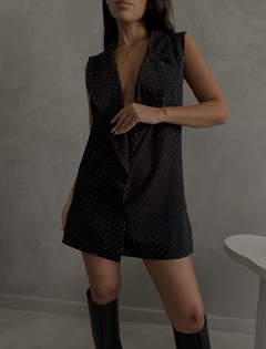 Chaleco blazer full strass - tienda online