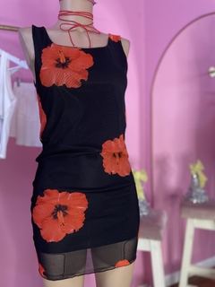 Vestido flower microtul - comprar online