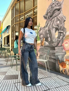 Jean wide grey