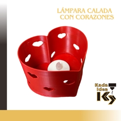 Lámpara calada con corazones - comprar en línea
