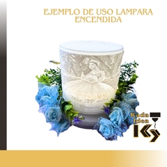 Lampara circular de Litofanía (Centro de mesa)