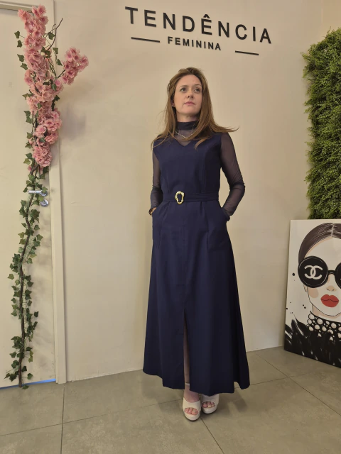 LOOK DO DIA VESTIDO HOLANDA + BLUSINHA DE TULE