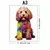 Poodle Colorido - quebrouminhacabeca
