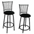 2 Bancos giratorios de acero con asiento acolchonado con altura ajustable - comprar en línea