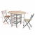 Desayunador Plegable con dos sillas Natural - Brang