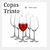 6 Copas Trinto de Cristal para vino pulidas a mano 480 mlts - tienda en línea