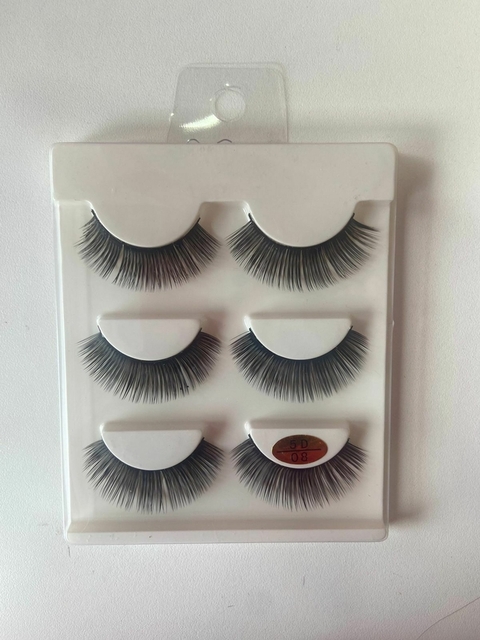 Cilios postiços 3 pares 5D 08