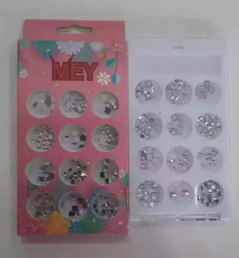 Strass para Unha Prata MEY