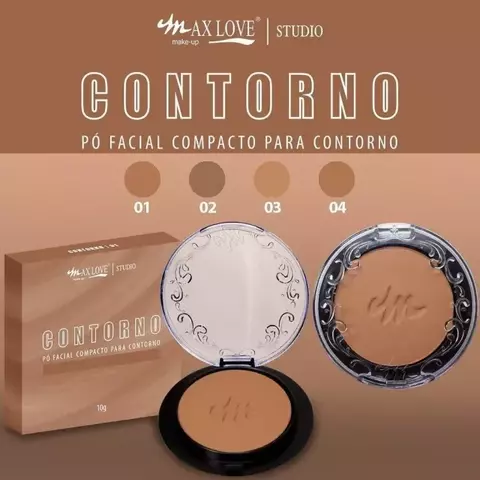 Pó para contorno facial Max love 01