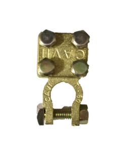 TERMINAL DE BATERÍA PLACA DE BRONCE 4 TORNILLOS 06504