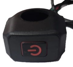 INTERRUPTOR UNIVERSAL 3 CABLES ROJO PARA MOTO 25007 - comprar en línea