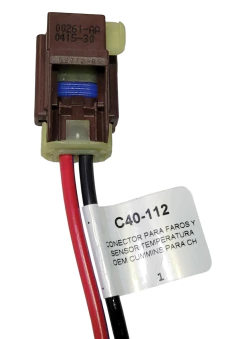 1240112 CONECTOR 2 TERMINALES FAROS Y SENSOR TEMPERATURA OEM CUMMINIS PARA CHRYSLER 40112 en internet