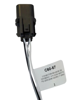 126067 CONECTOR 4 TERMINALES SENSOR DE OXIGENO / HYUNDAI SANTA FE 2003-2006 NEGRO Y GRIS 6067 - AUTOPARTES ELECTRICAS RAGA