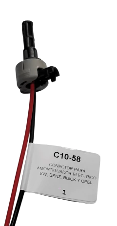 121058 CONECTOR 2 TERMINALES PARA AMORTIGUADOR ELECTRICO VOLKSWAGEN BENZ BUICK Y OPEL 1058 - AUTOPARTES ELECTRICAS RAGA
