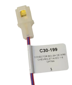 1230199 CONECTOR 1 TERMINAL CHEVROLET BOLSA DE AIRE AVEO 1.6 2003-2010 30199 - AUTOPARTES ELECTRICAS RAGA