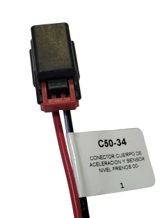 125034 CONECTOR 2 TERMINALES CUERPO DE ACELERACION Y SENSOR NIVEL FRENO 5034 - AUTOPARTES ELECTRICAS RAGA