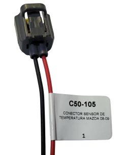 1250105 CONECTOR 2 TERMINALES SENSOR TEMPERATURA MAZDA 08-09 50105 - AUTOPARTES ELECTRICAS RAGA