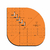 Régua Caixa Leite Gabarito Patchwork PW9 15 cm Laranja Fenix na internet
