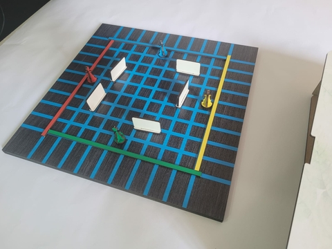 JOGO BLOQUEIO 4 CORES 35X33X6 CM EM MDF