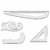 Kit Réguas Corte Costura Modelagem Alfaiate 8036 BRANCO MINI - comprar online