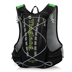 Mochila Chaleco con Bolsa de Hidratación 15L Trekking Running Trail Negra/ Verde - comprar online