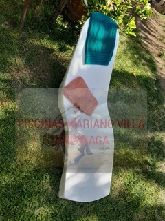 reposera de fibra de vidrio solarium playa humeda colores ENVIO A CARGO DEL COMPRADOR - piscinas mariano