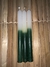 Vela palito bicolor branca/verde KG