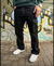 Cargo Black Costura Blanca