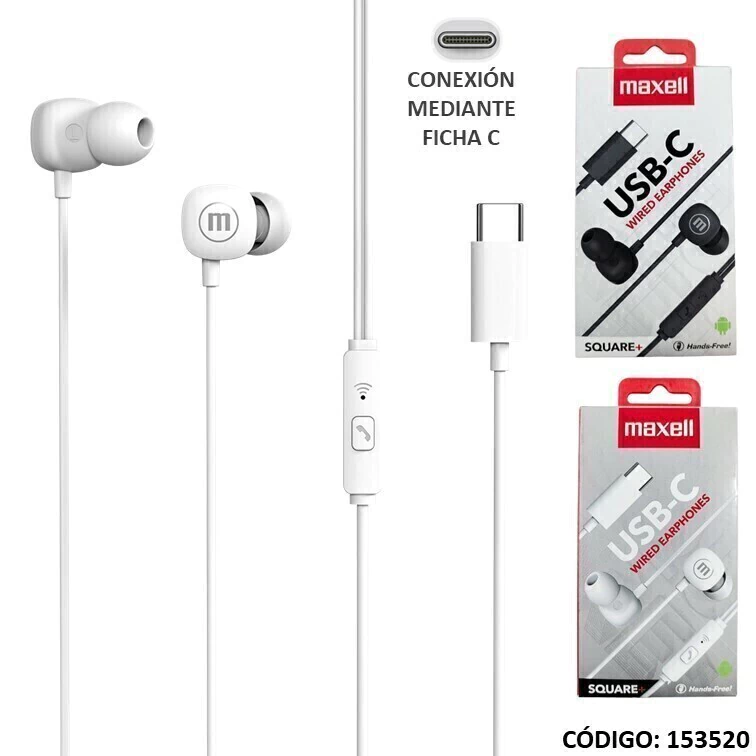 AURICULARES MAXELL USBC