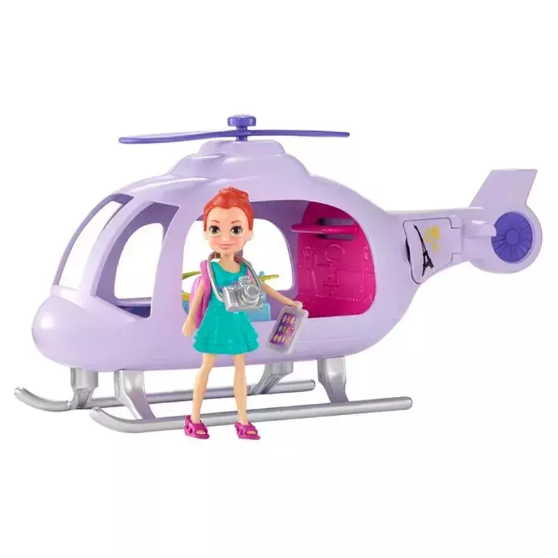 PLAYSET POLLY POCKET SUPER HELICOPTERO DE VIAJE