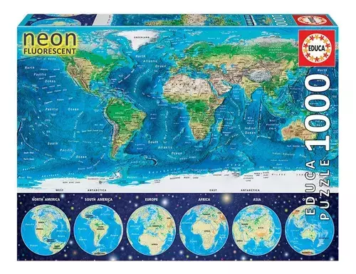 ROMPECABEZAS 1000 PIEZAS NEON MUNDO