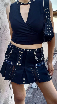 Pollera Gothic tableada Aesthetic. - comprar online