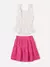 Conjunto Saia em Tule e Bata com Laço Animê - Caramello Moda Infantil e Adolescente