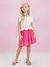 Conjunto Saia em Tule e Bata com Laço Animê