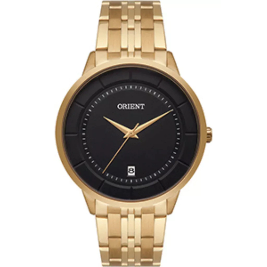 Relógio Masculino Orient Dourado Fundo Preto Mgss1222 P1kx