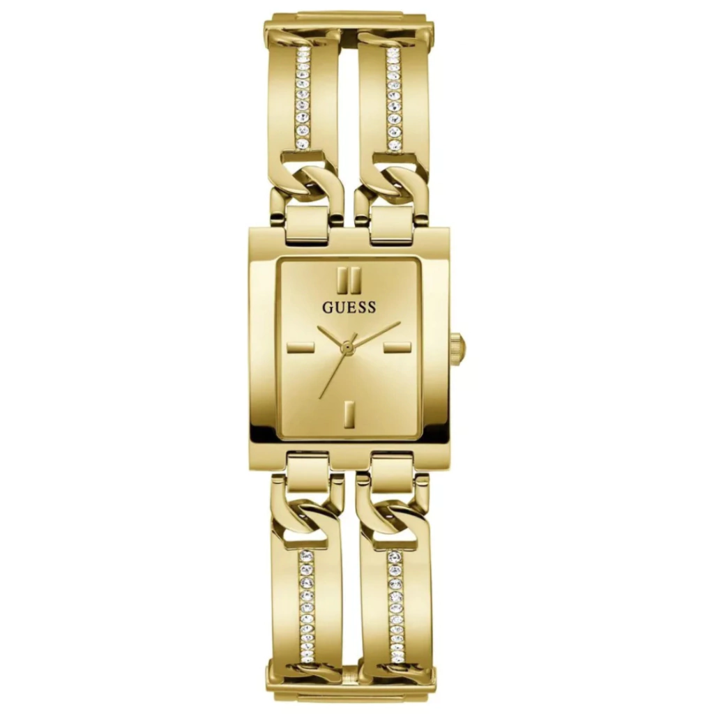 Relógio Feminino Guess - Bracelete Dourado Pedras - Gw0668l2