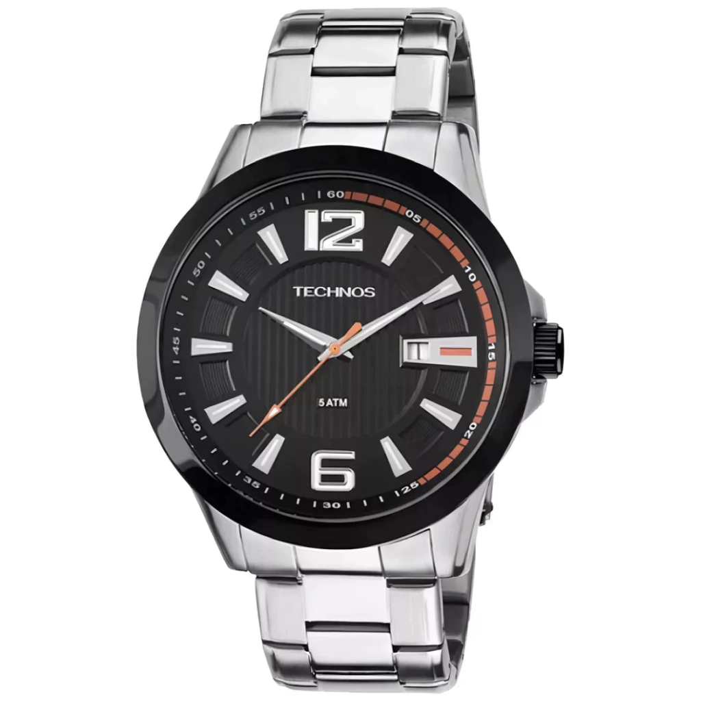 Relógio Technos Masculino Analógico Prata Performance Racer