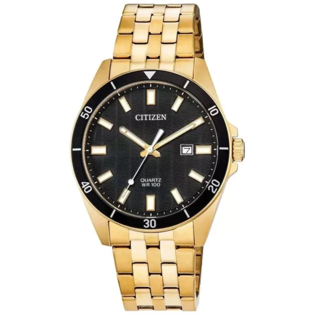 Relógio Citizen Tz31114u Masculino Dourado Fundo Preto