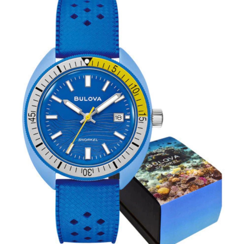 Relógio Bulova Snorkel 98b445 Blue Tang Azul Oceanógrafo