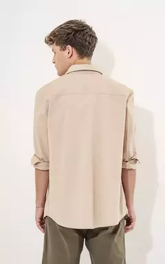 CAMISA LINO BADGER BEIGE en internet
