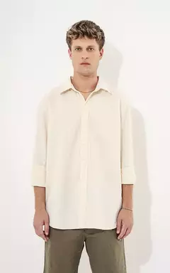 Imagen de CAMISA LINO BADGER CRUDO